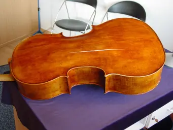 Großer Bodenstimmriss an Cello